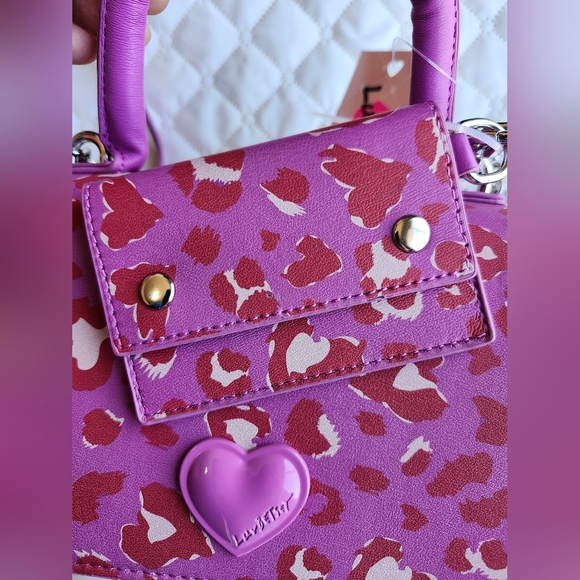 Betsy Johnson Pink Leopard Print Women's Bag - Picture 5 of 9